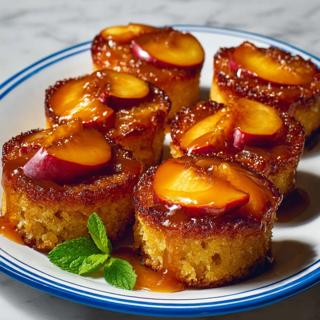 Peach Upside-Down Mini Cakes Recipe - Recipe Image