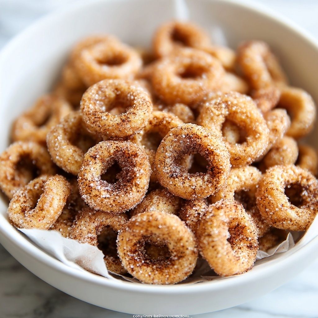 Mini Doughnut Hot Buttered Cheerios Recipe - Recipe Image