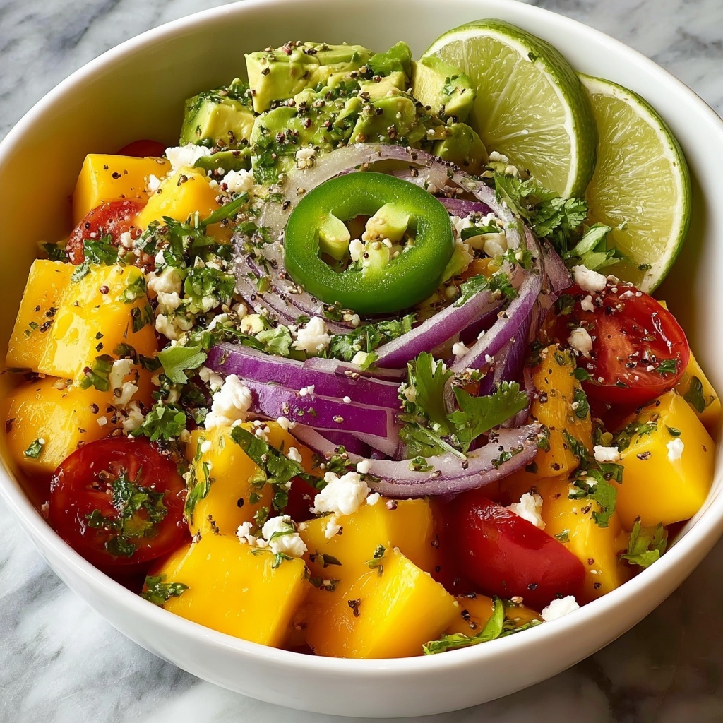 Avocado Mango Salad with Lime Dressing Recipe - Recipe Image