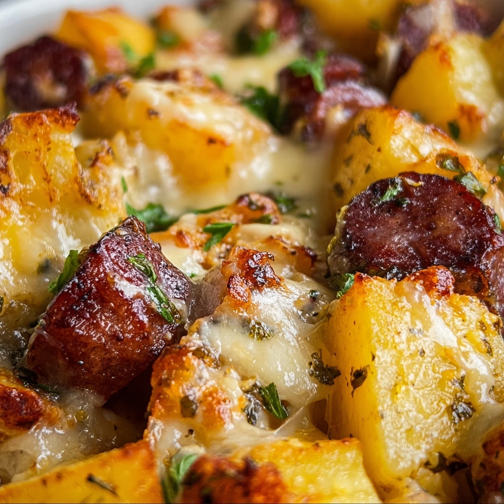 Oven-Roasted Smoked Sausage and Potatoes Recipe - Recipe Image