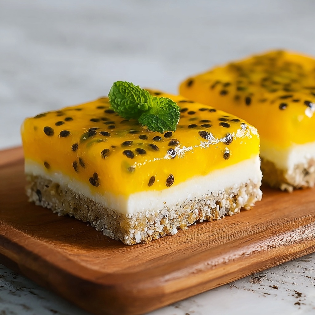 No-Bake Passion Fruit Slice Recipe - Recipe Image