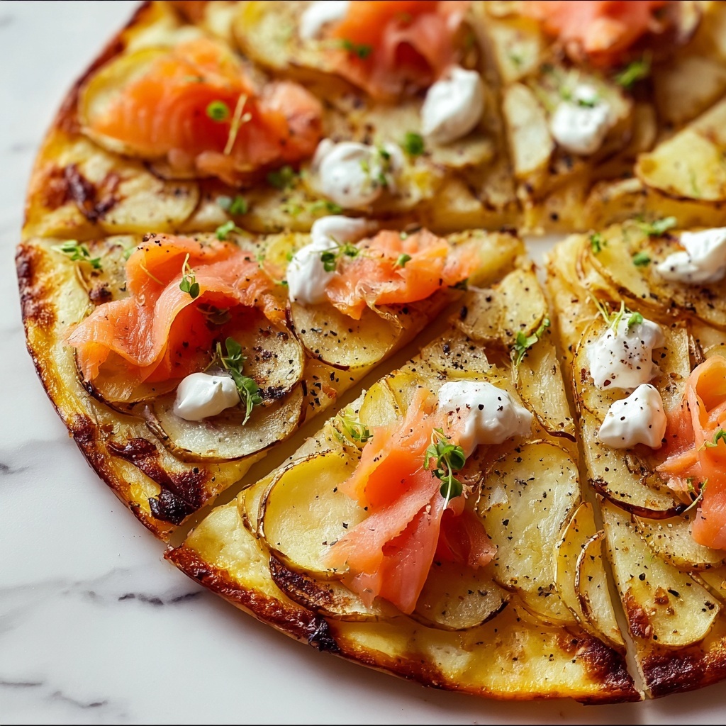 Smoked Salmon Potato Pizza Recipe - Recipe Image