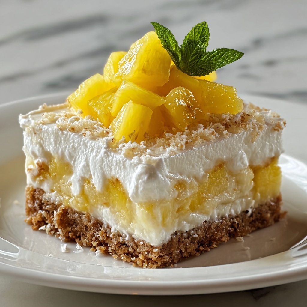 No-Bake Pineapple Cream Dessert Recipe - Recipe Image