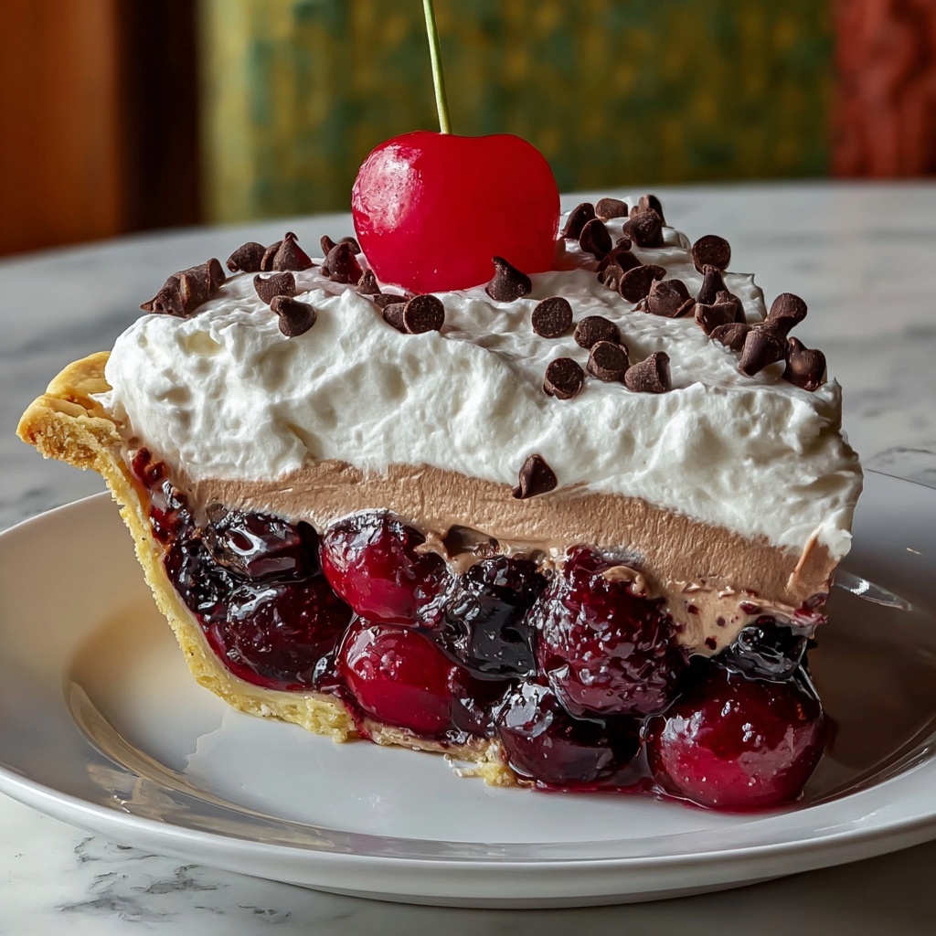 Chocolate Cherry Cream Pie: A Decadent Dessert Recipe - Recipe Image