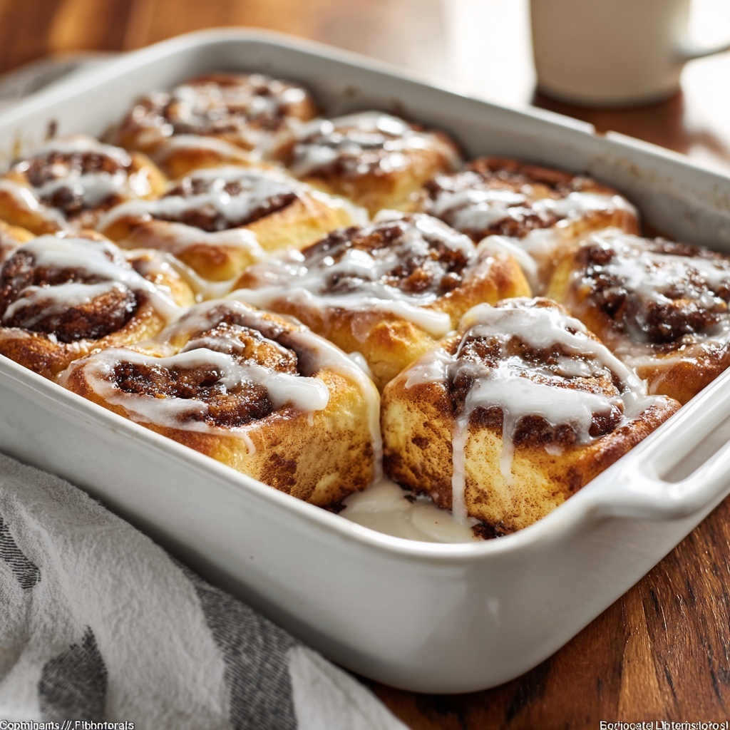 Easy Cinnamon Roll Casserole Recipe - Recipe Image