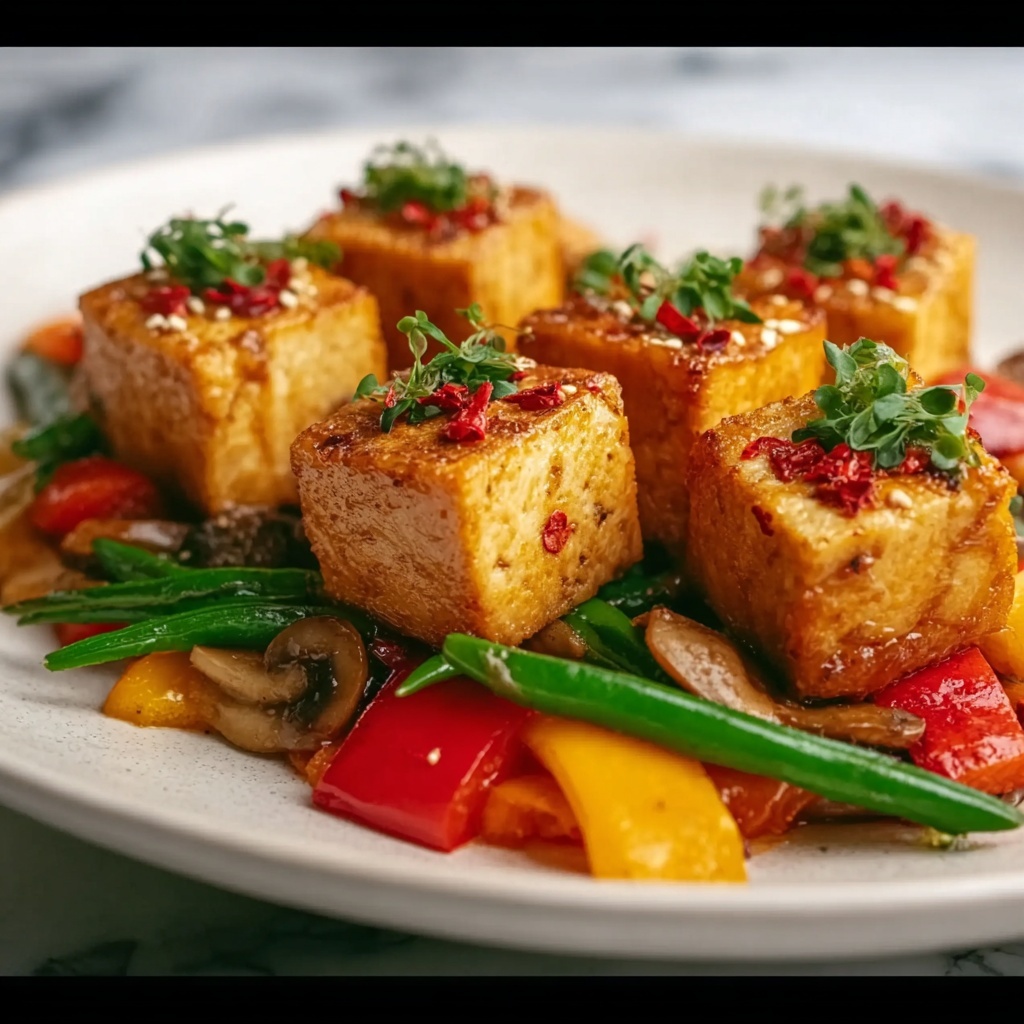 Stir-Fried Tofu with Vegetables Recipe - Recipe Image