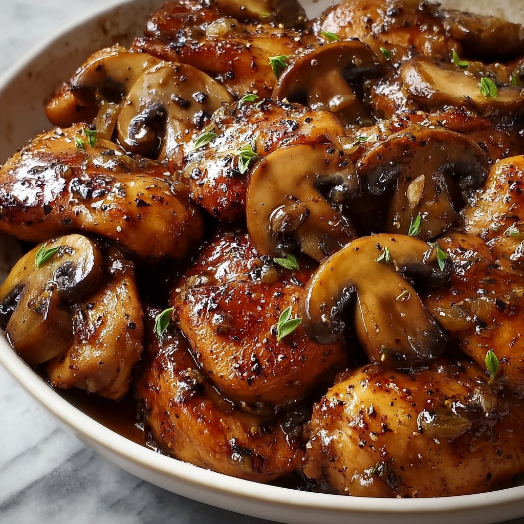 Black Pepper Chicken with Mushrooms Recipe - Recipe Image