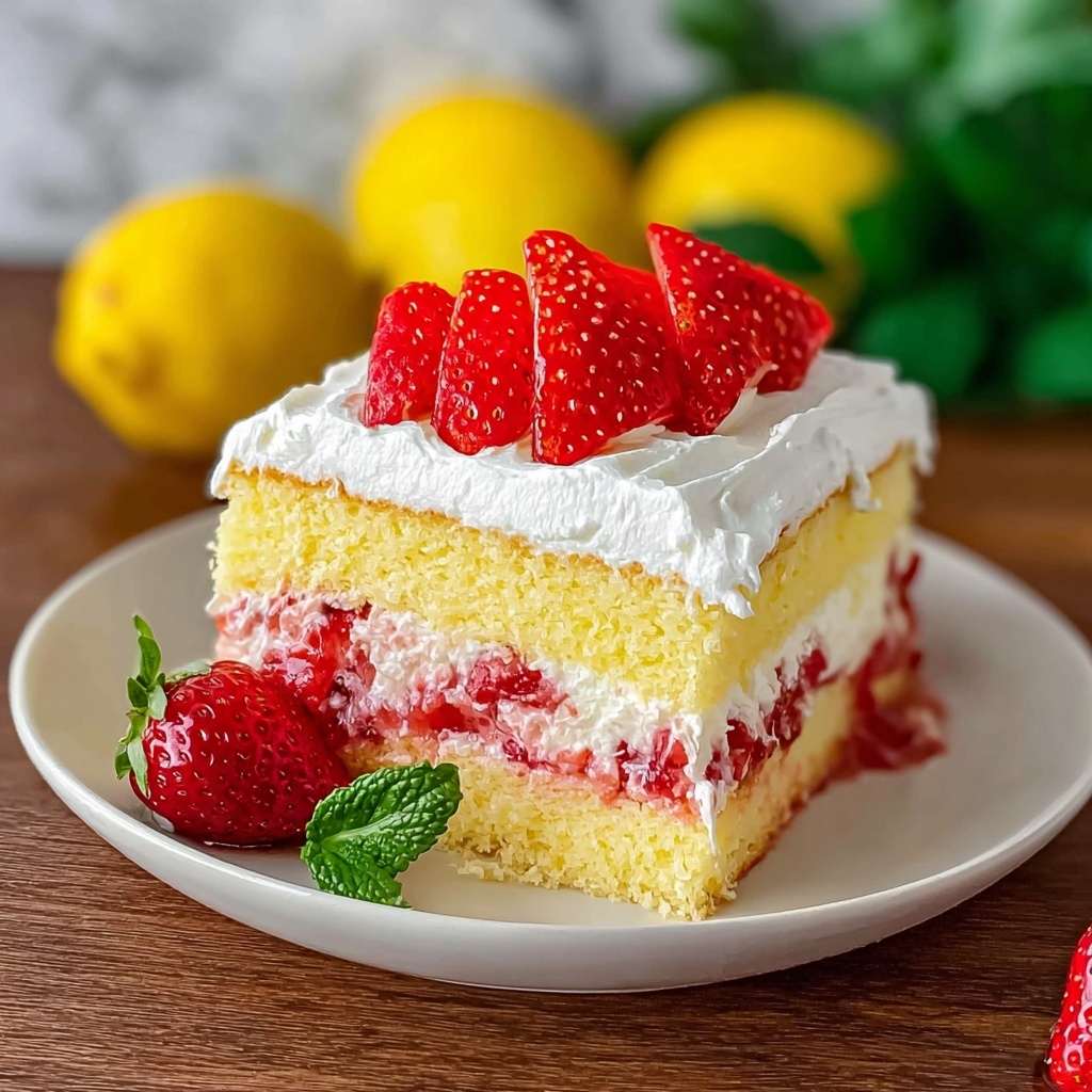 Strawberry Lemonade Poke Cake Recipe - Recipe Image