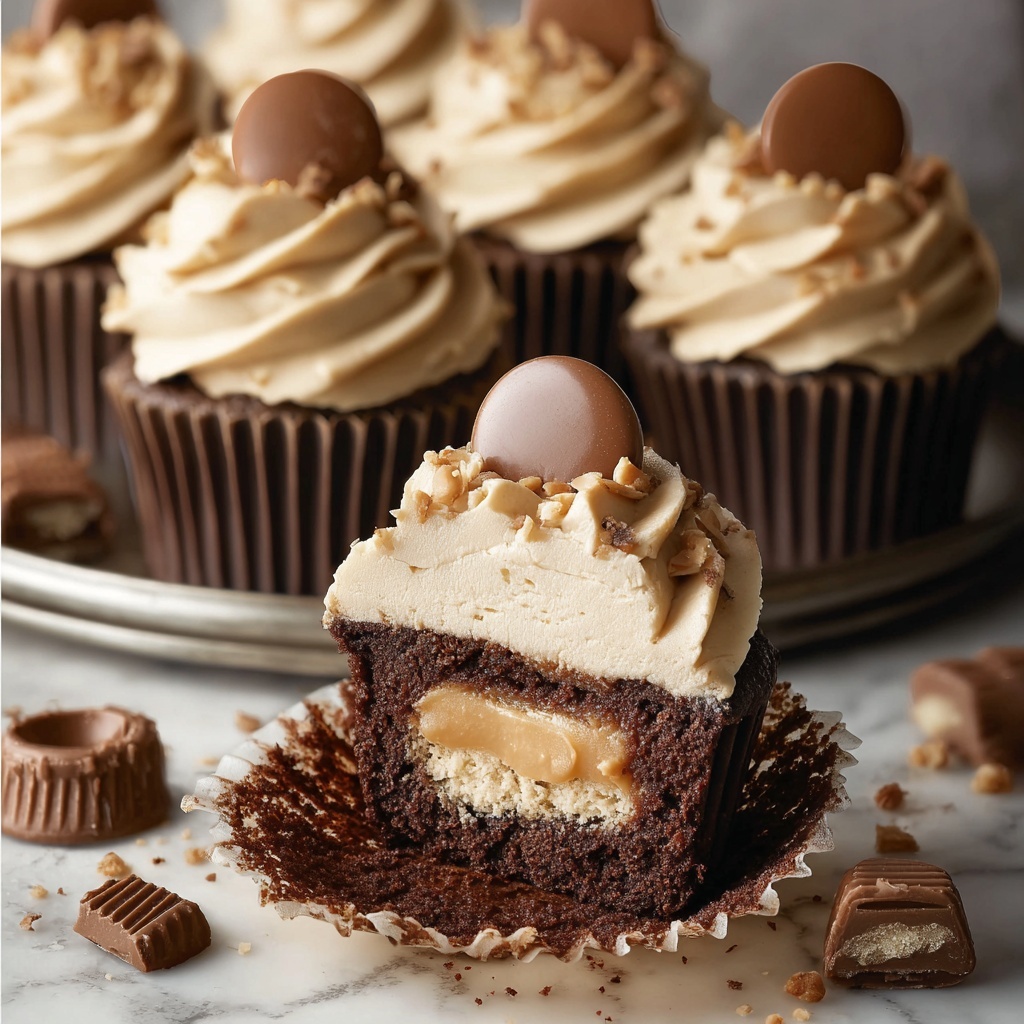 Peanut Butter Cup Cupcakes Recipe - Recipe Image