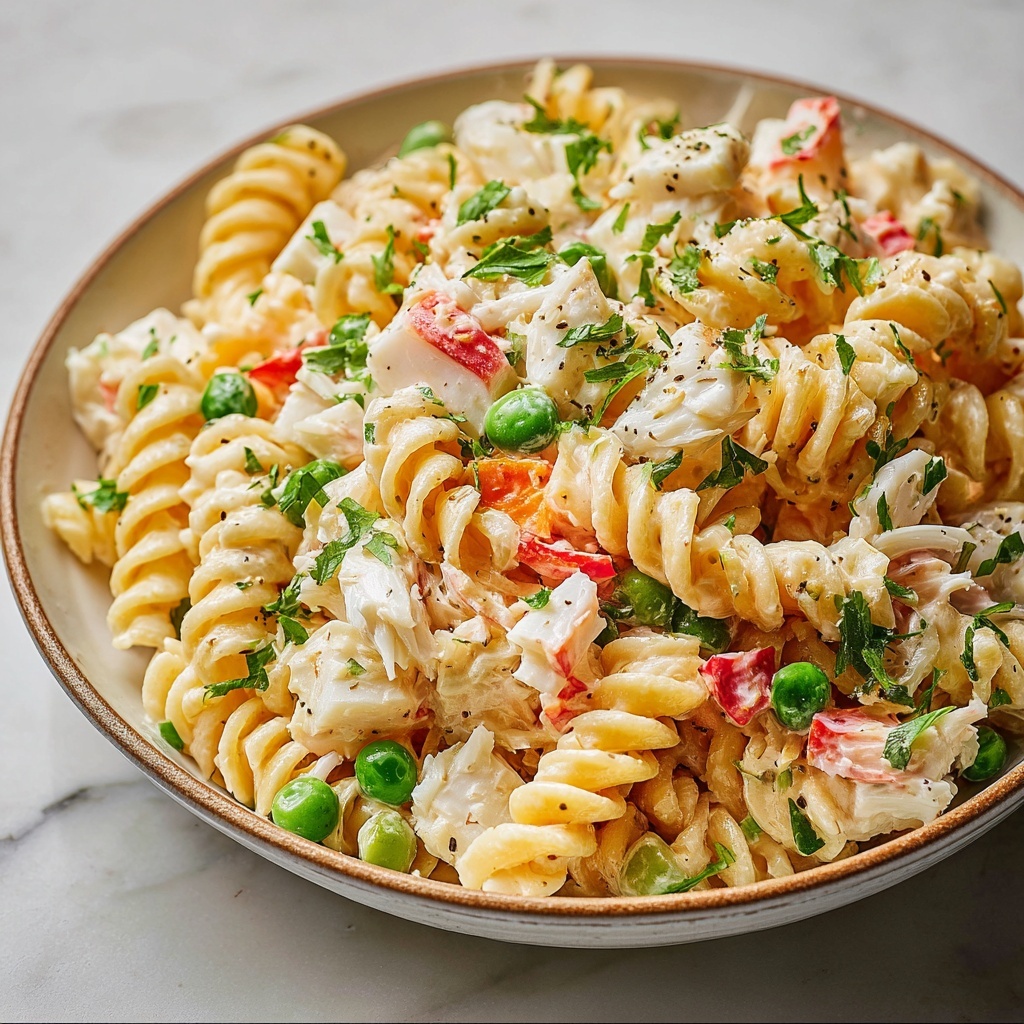 Crab Pasta Salad Recipe - Recipe Image