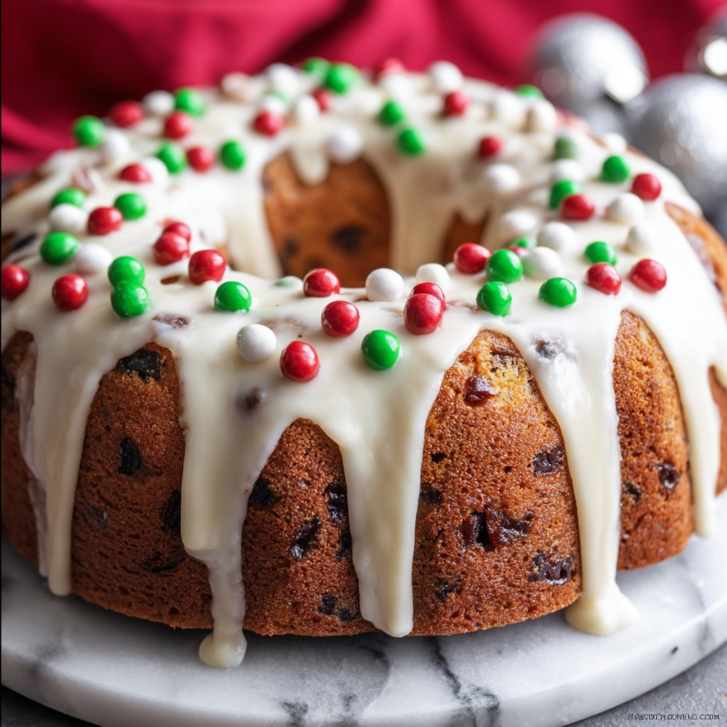 Christmas Cranberry Nut Bundt Cake Recipe - Recipe Image