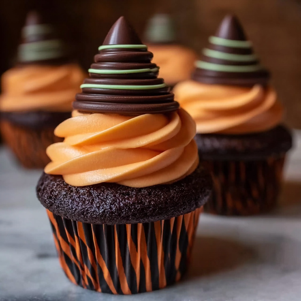 Spooky Witch Hat Cupcakes Delight Recipe - Recipe Image
