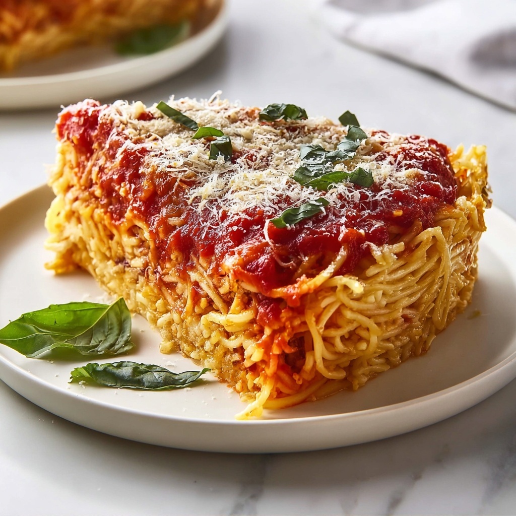 Spaghetti Pie with Italian Sausage, Ricotta, and Mozzarella Recipe - Recipe Image