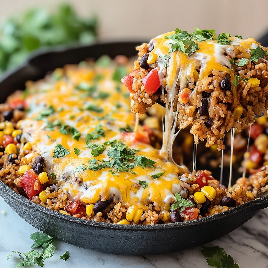 One-Pot Taco Rice Skillet Recipe - Recipe Image