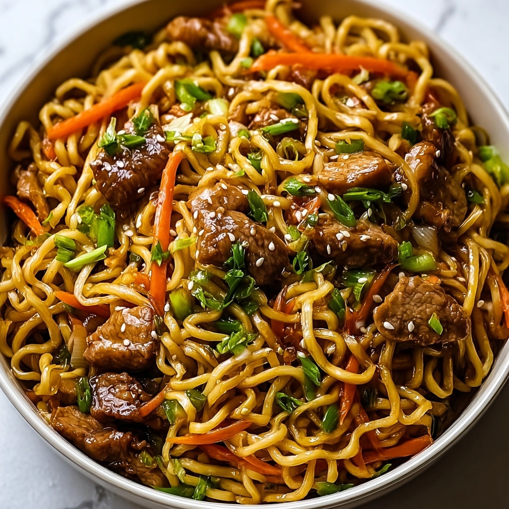 Garlic Chicken Lo Mein Recipe - Recipe Image