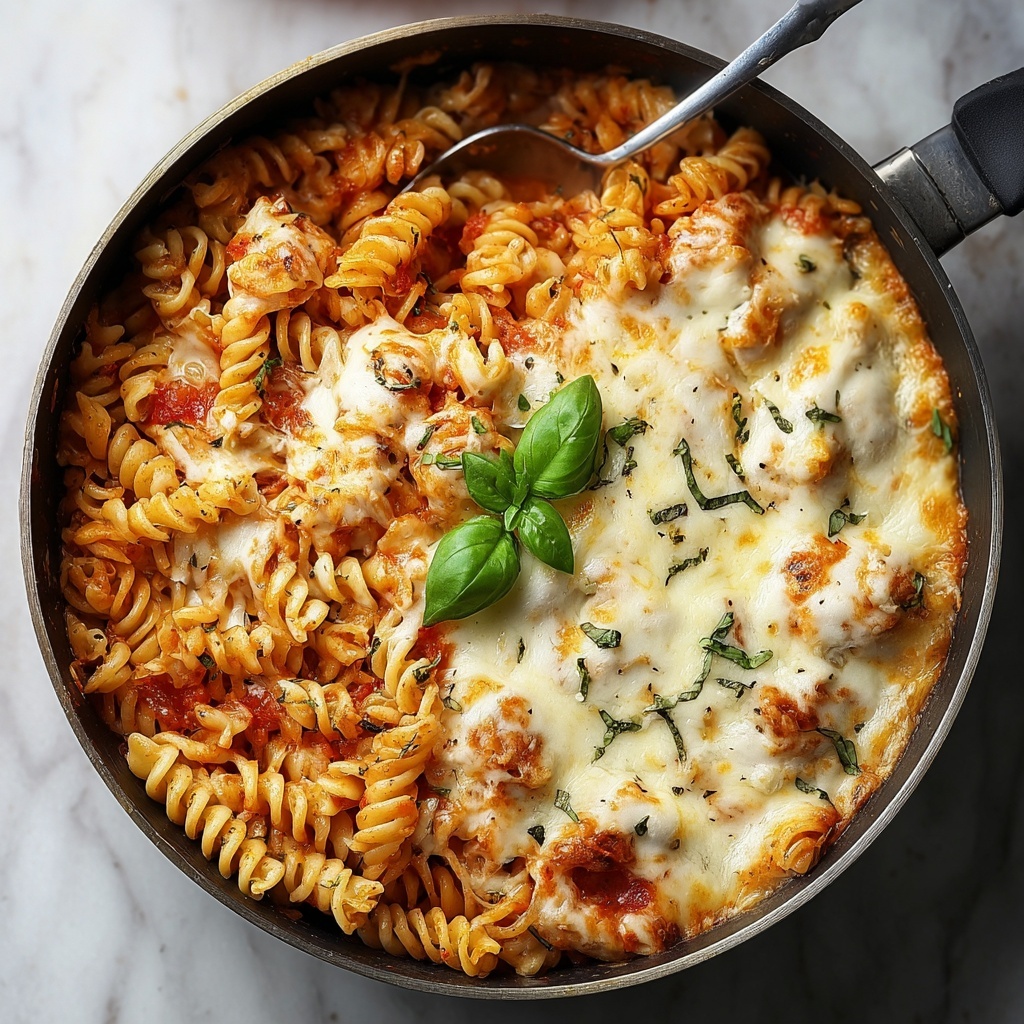 One-Pot Chicken Parmesan Pasta Recipe - Recipe Image
