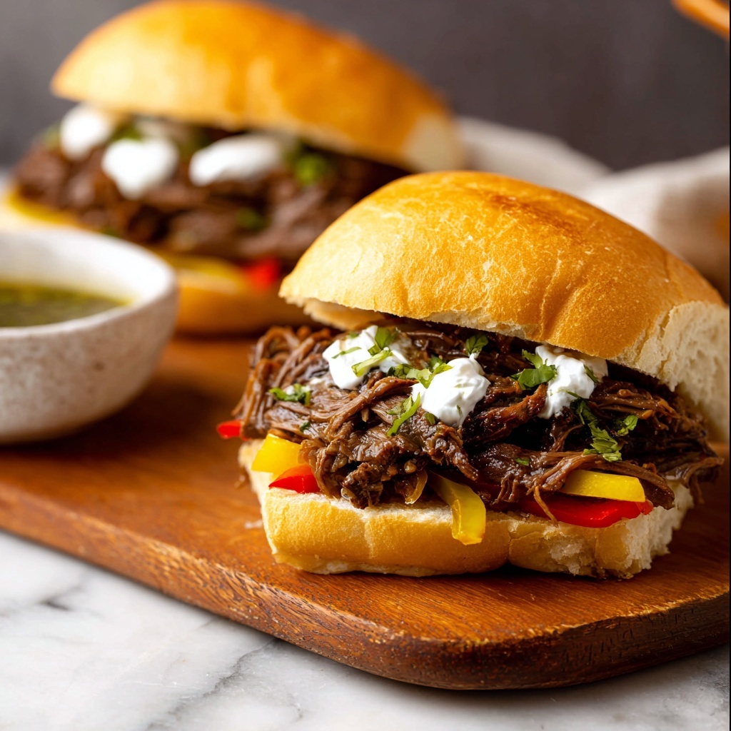Italian Beef Sandwich with Roasted Garlic Aioli Recipe - Recipe Image