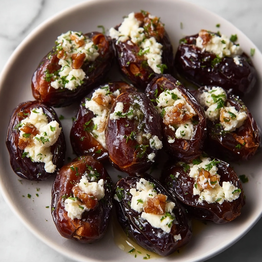 Feta-Parmesan Roasted Stuffed Dates Recipe - Recipe Image