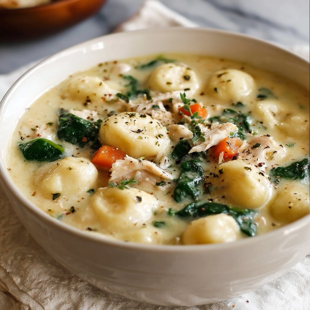 Creamy Chicken Gnocchi Soup Recipe - Recipe Image
