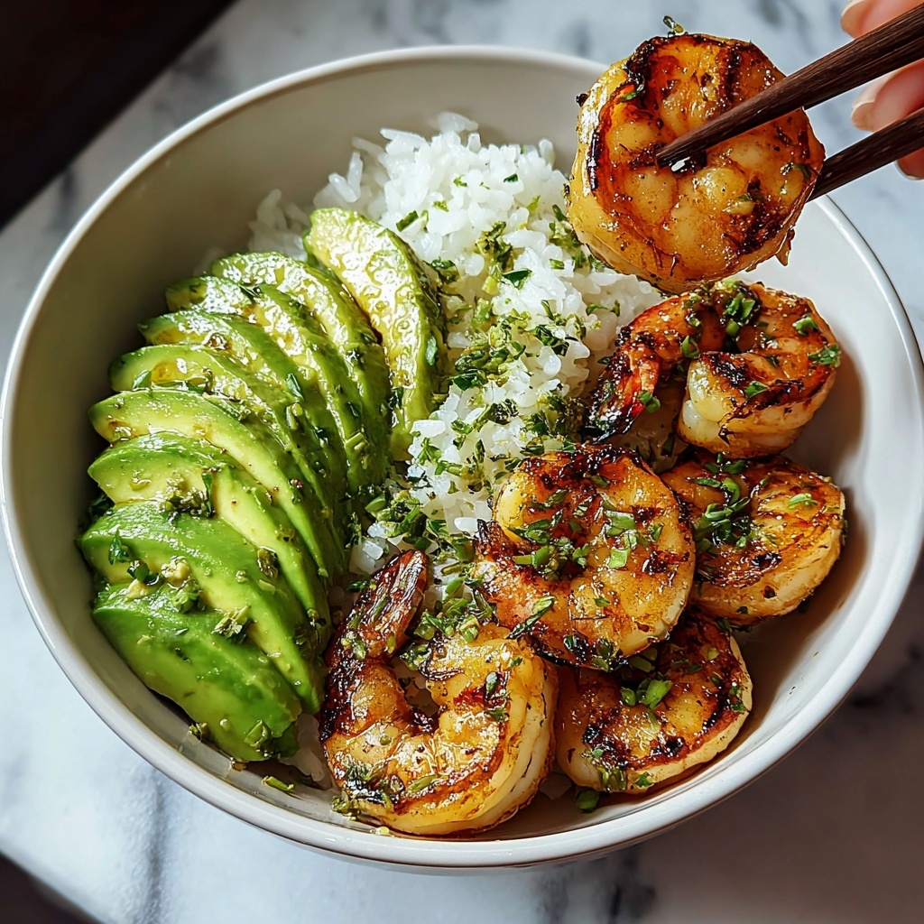Spicy Shrimp and Avocado Rice Bowl Recipe - Recipe Image
