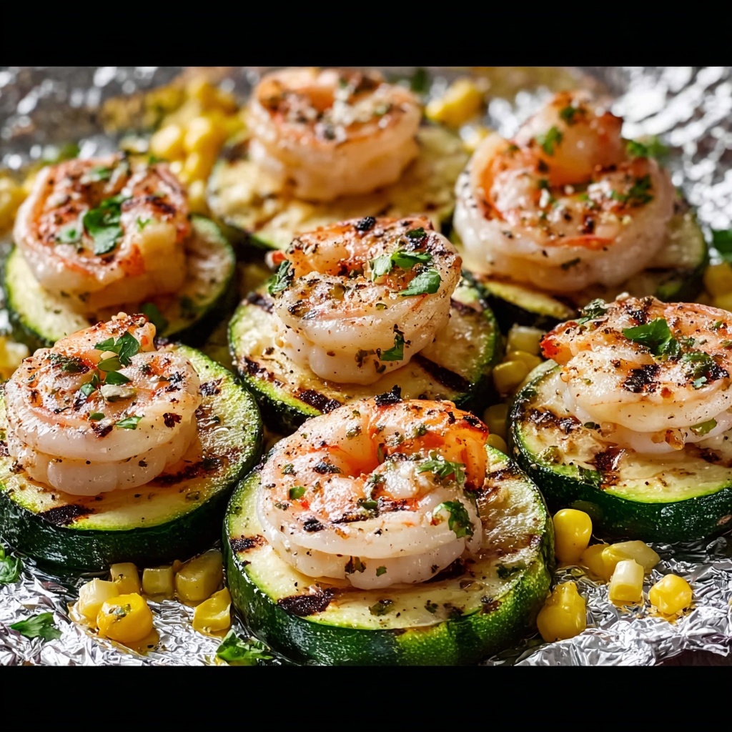 Grilled Shrimp, Zucchini, and Corn Foil Packets Recipe - Recipe Image