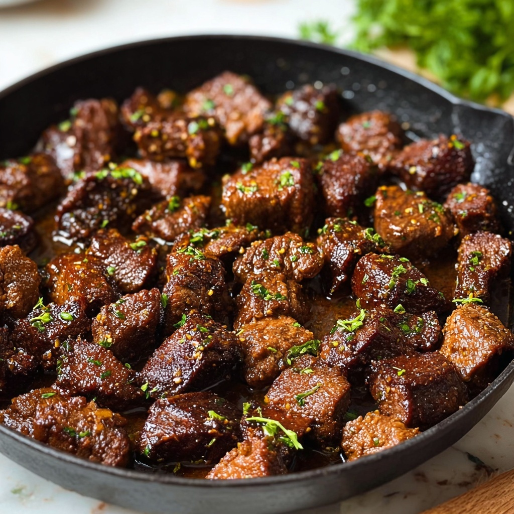 Cajun Garlic Butter Steak Bites Recipe - Recipe Image
