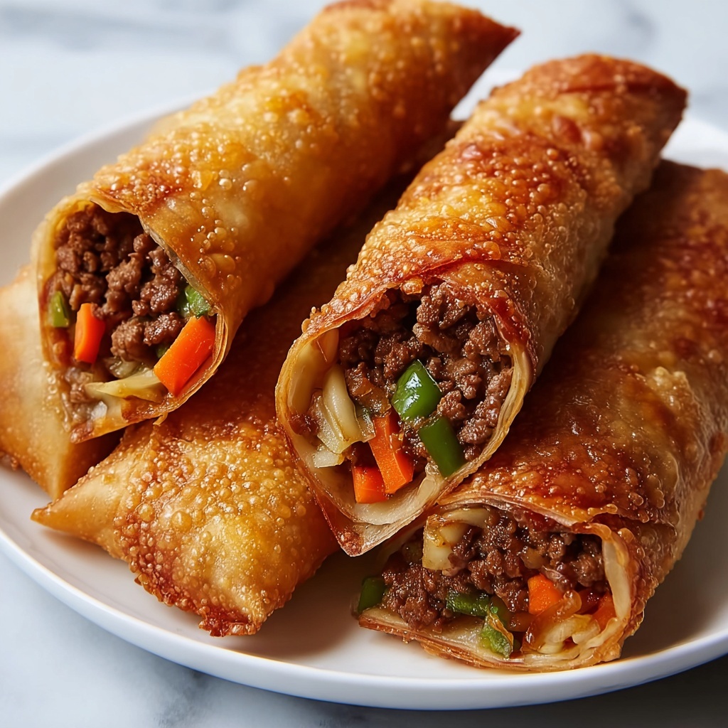 Philly Cheesesteak Egg Rolls Recipe - Recipe Image