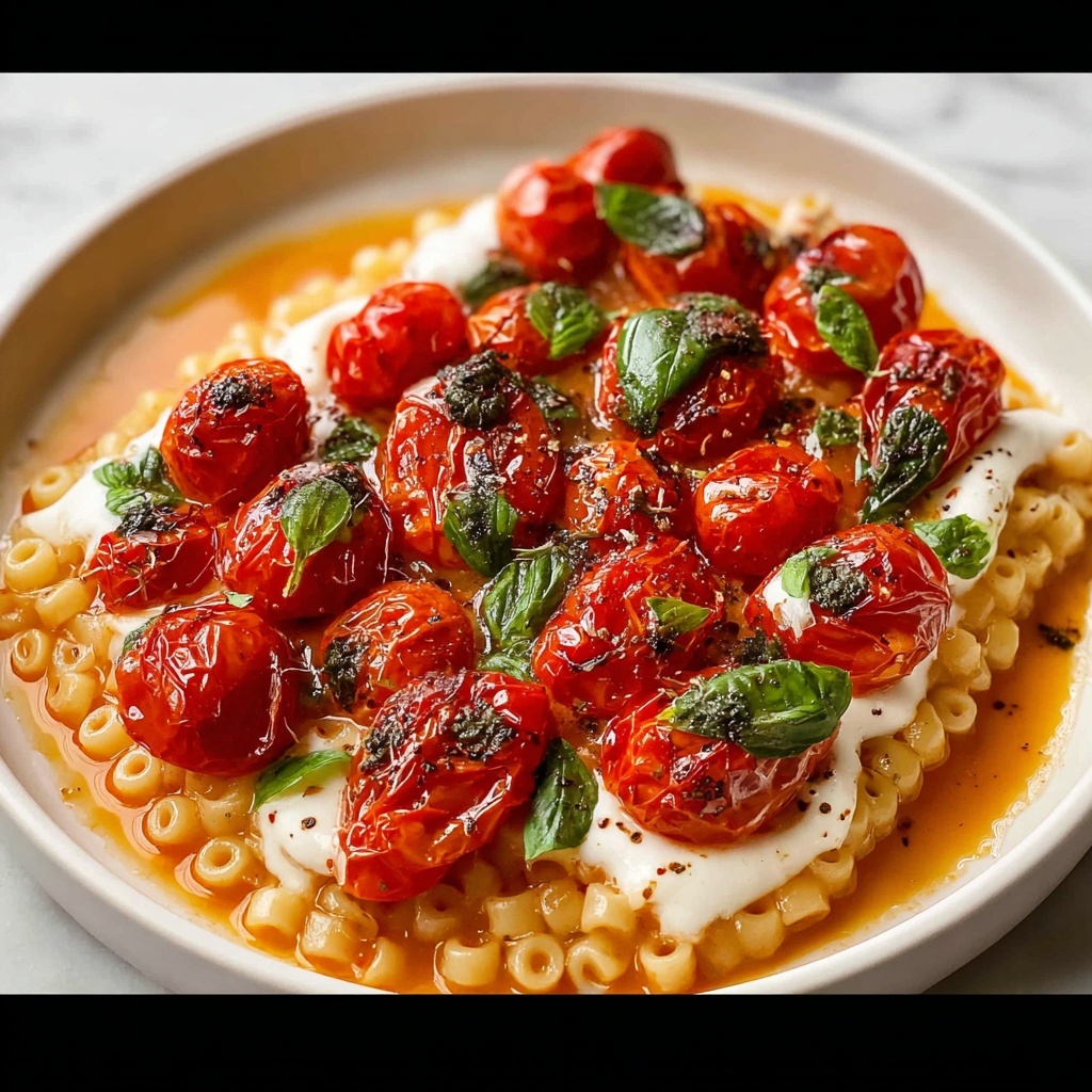 Roasted Tomato & Stracciatella Acini di Pepe Recipe - Recipe Image