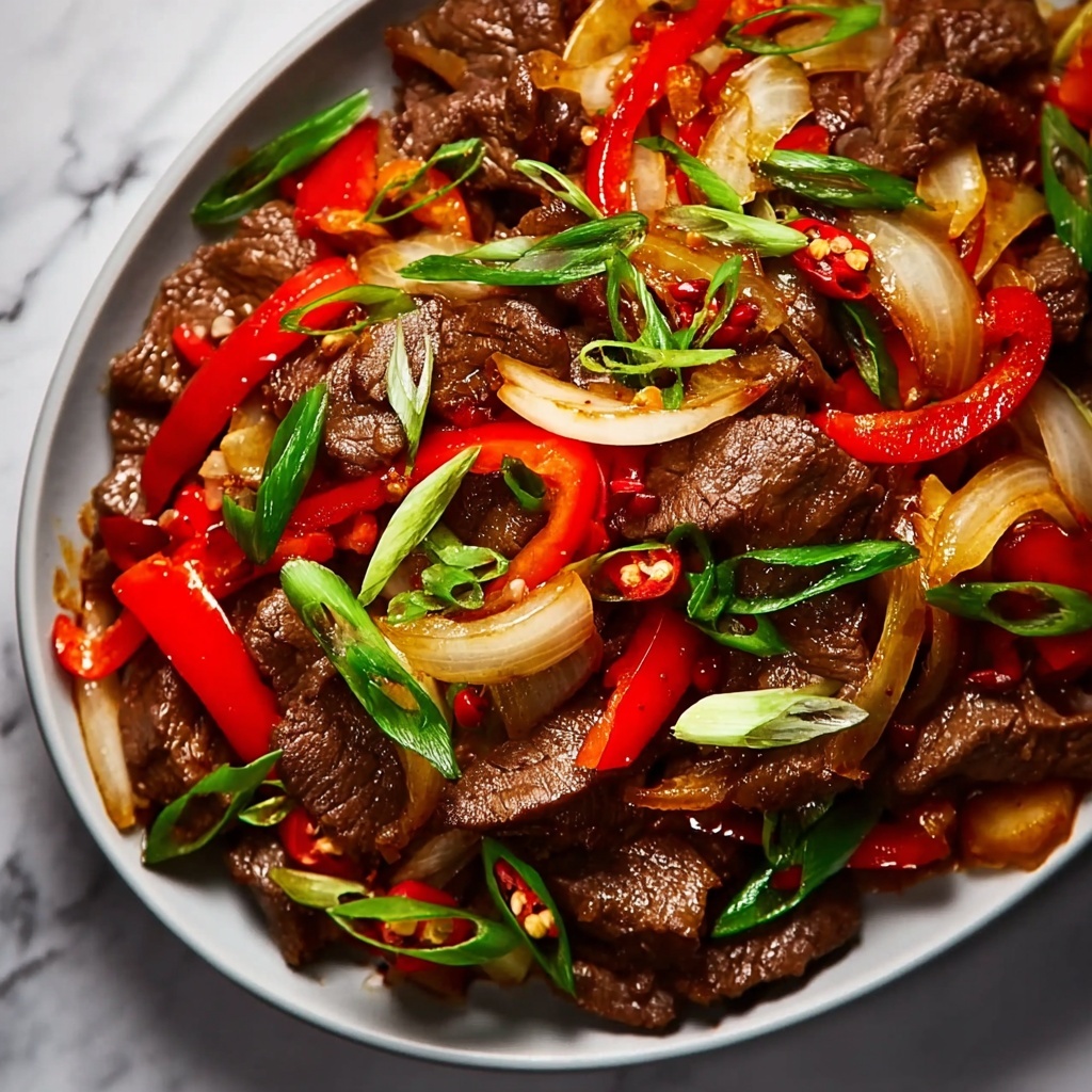 Chinese Onion Pepper Steak Recipe - Recipe Image