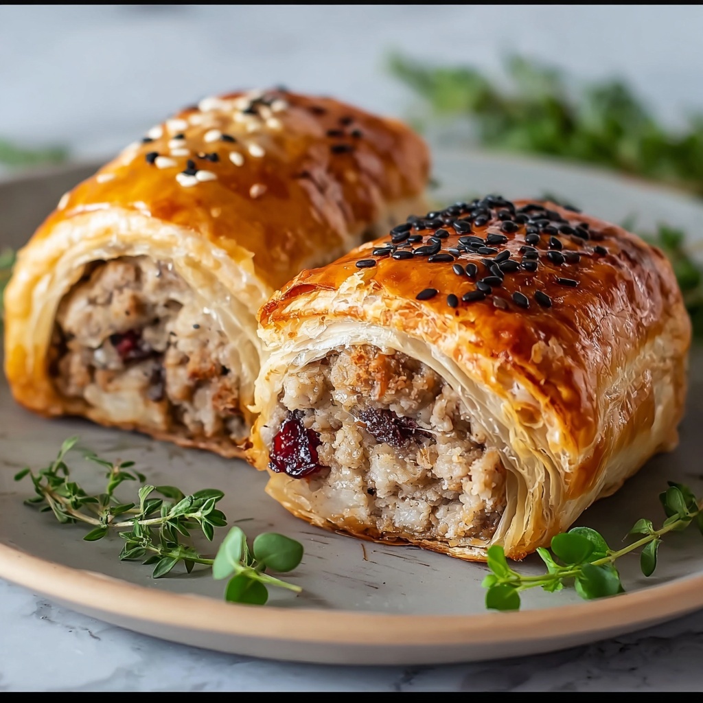 Turkey and Cranberry Sausage Rolls Recipe - Recipe Image