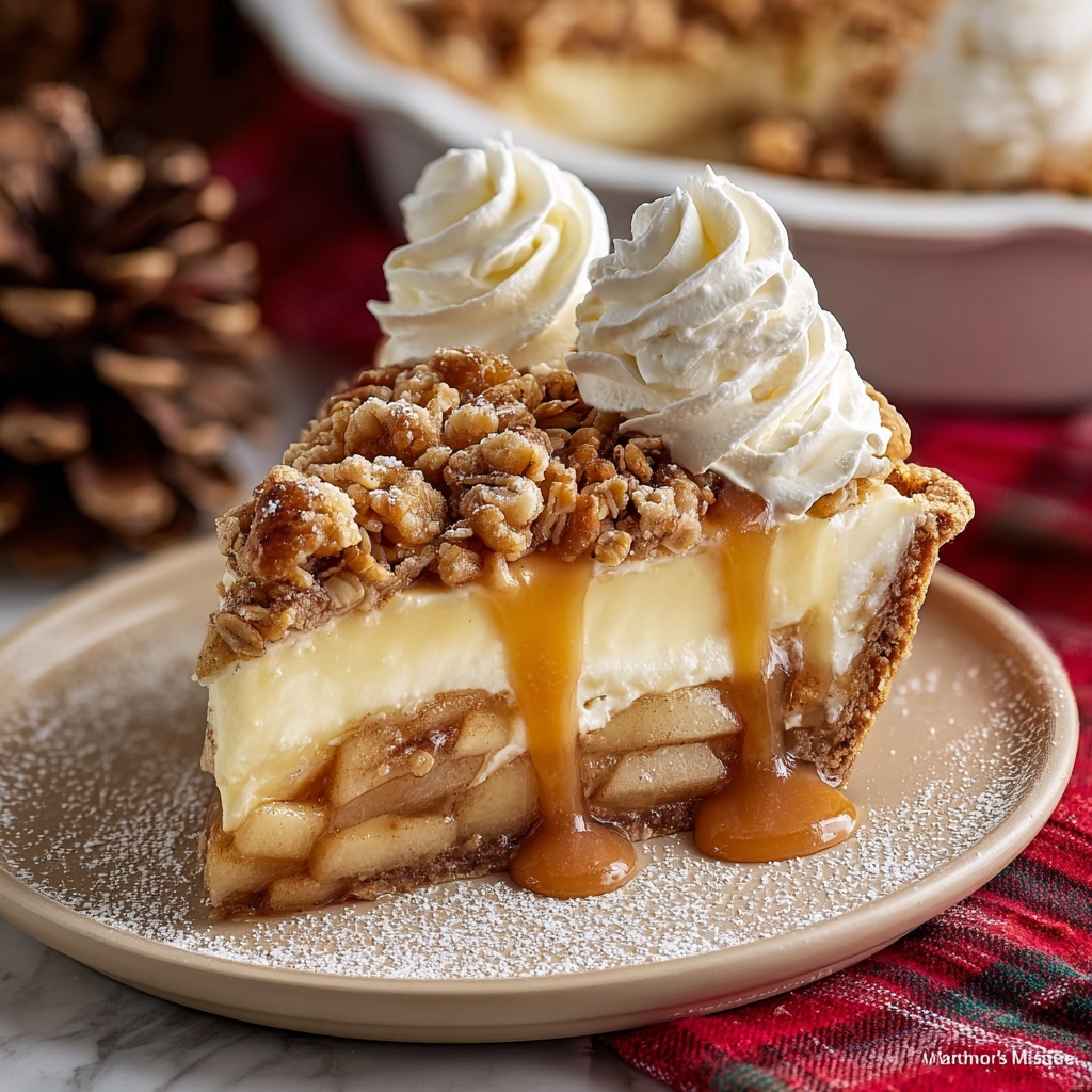 Apple Crisp Cheesecake Recipe - Recipe Image