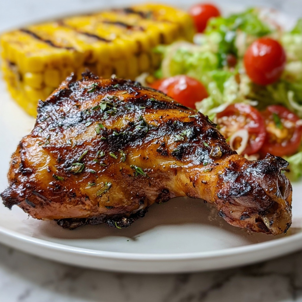 Grilled Spicy Herb Chicken Legs Recipe - Recipe Image