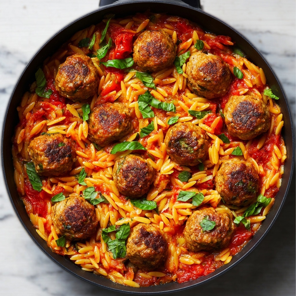 Meatball Orzo Skillet Recipe - Recipe Image