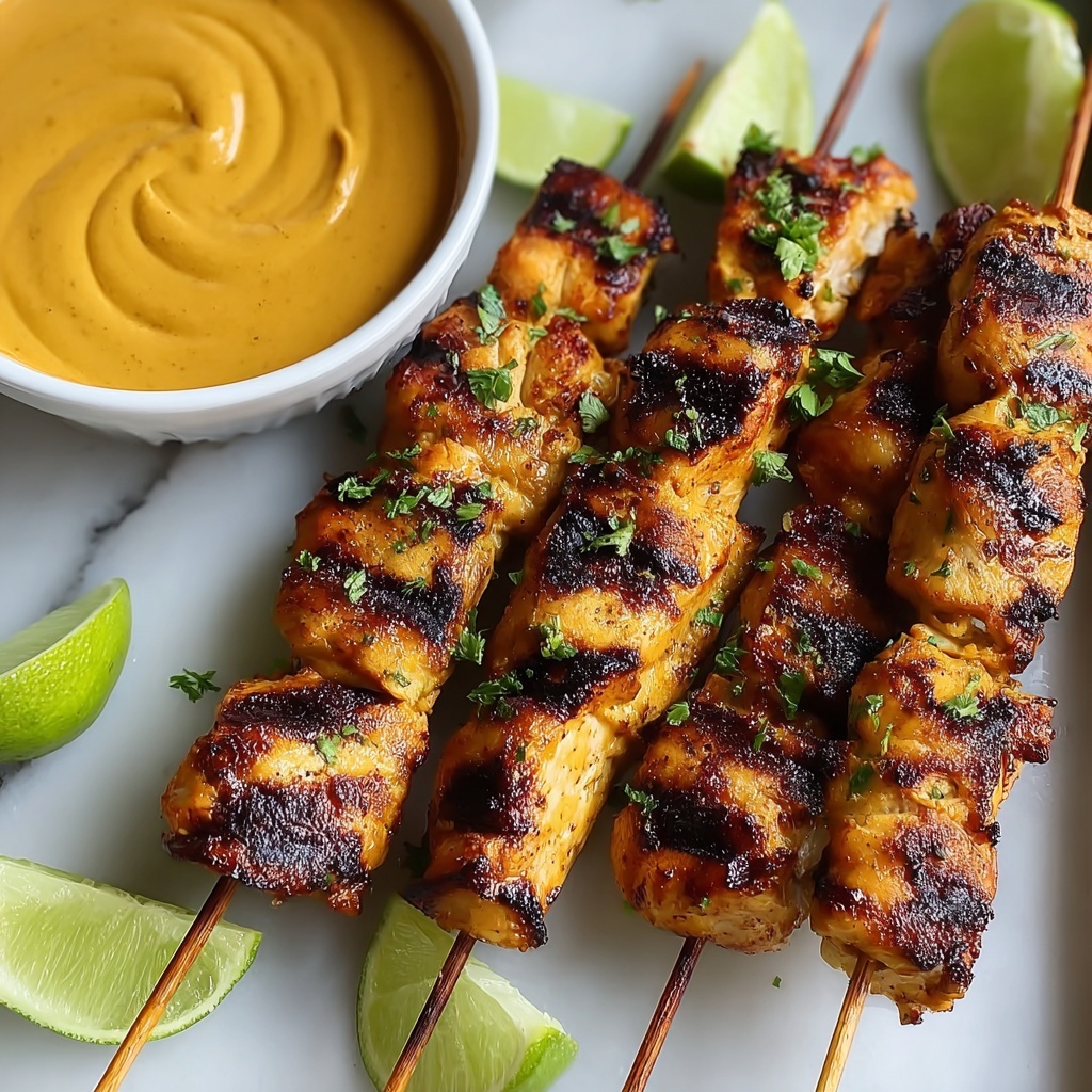 Thai Grilled Chicken Skewers with Coconut Peanut Sauce Recipe - Recipe Image