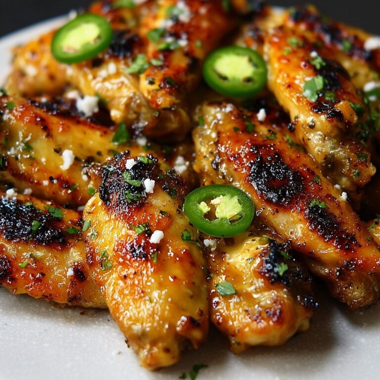 Grilled Chicken Wings with Peperoncini Garlic Butter Recipe