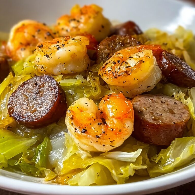 Fried Cabbage with Shrimp & Sausage Recipe