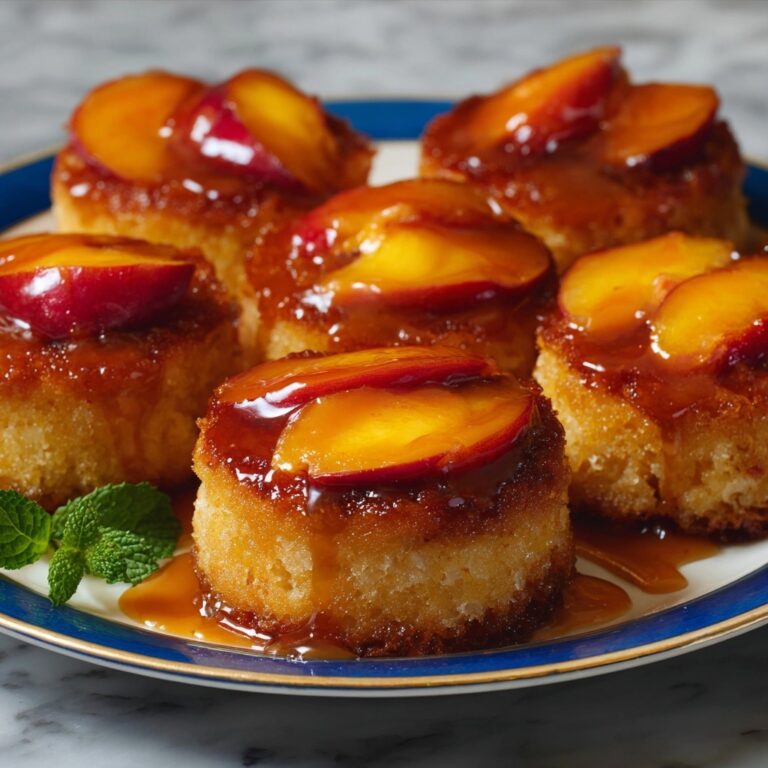 Peach Upside-Down Mini Cakes Recipe