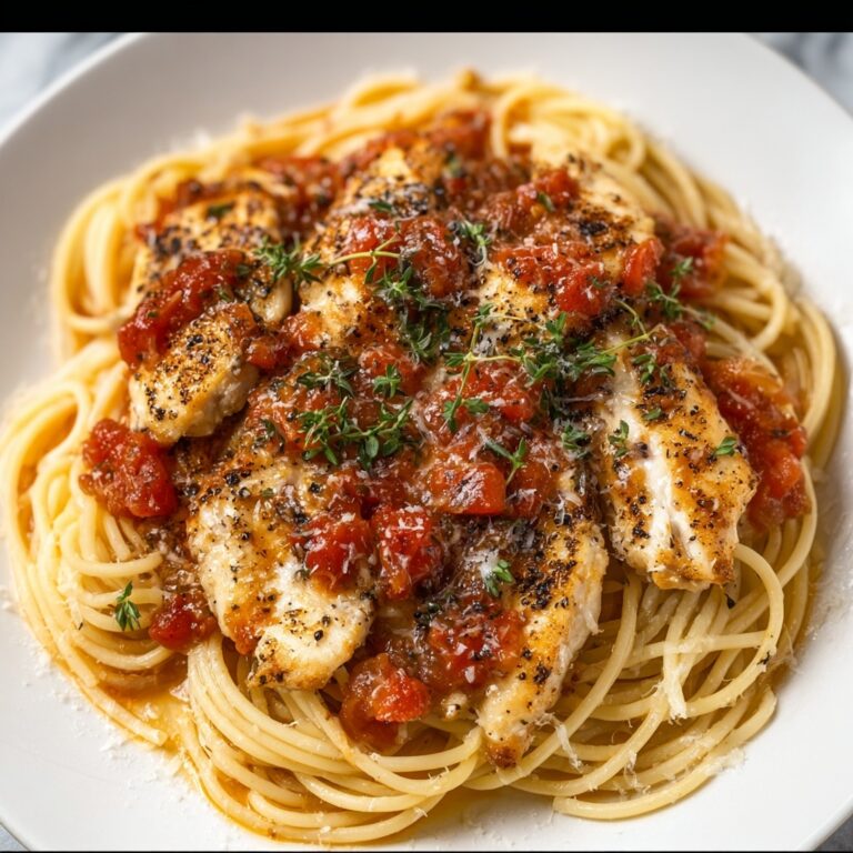 Creamy Chicken Scallopini with Tomato Sauce and Caramelized Onions Recipe