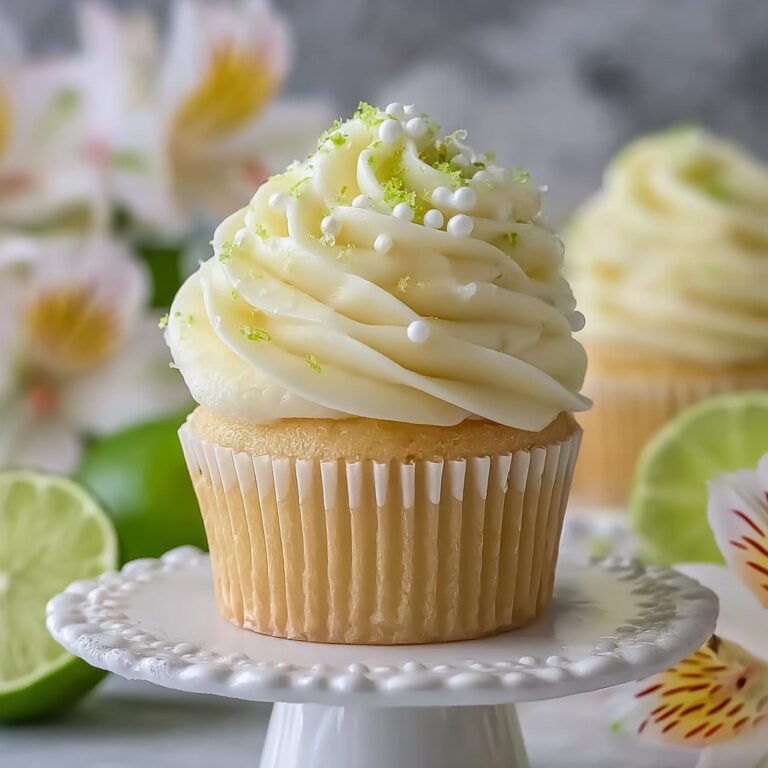 Key Lime Cupcakes Filled with Creamy Lime Frosting Recipe