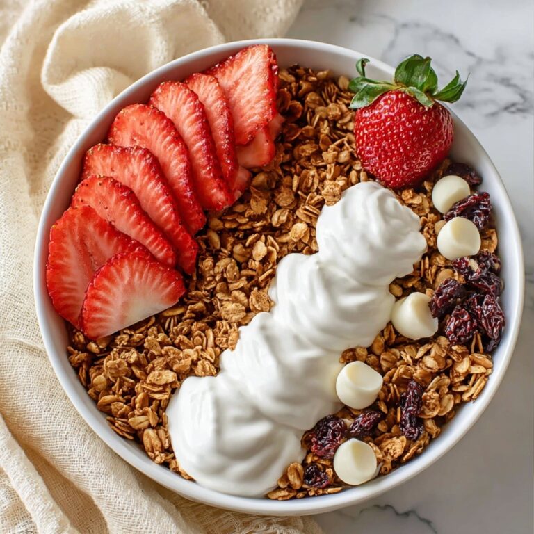 Strawberry Vanilla Granola with White Chocolate and Nuts Recipe