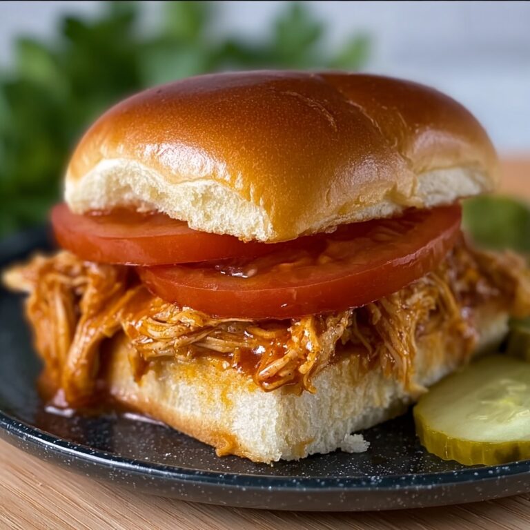 Slow Cooker Honey Mustard Shredded Chicken Sandwich Recipe
