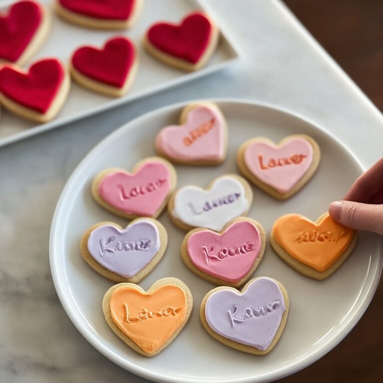 Mini Valentine’s Day Message Heart Sugar Cookies Recipe