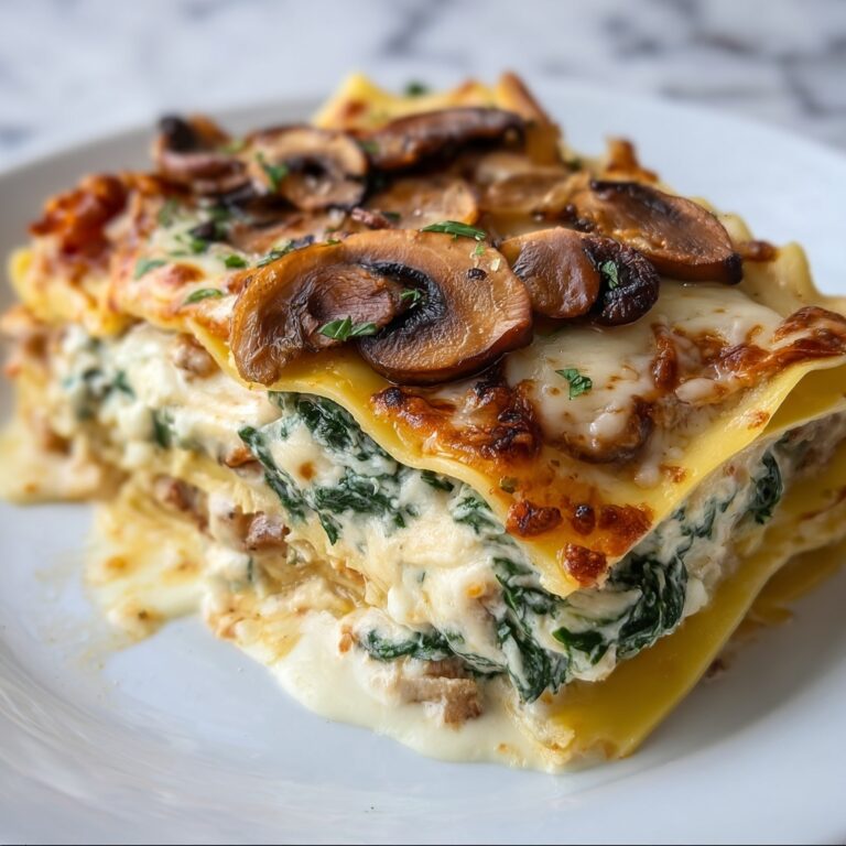 Chicken, Mushroom, and Spinach Lasagna Recipe