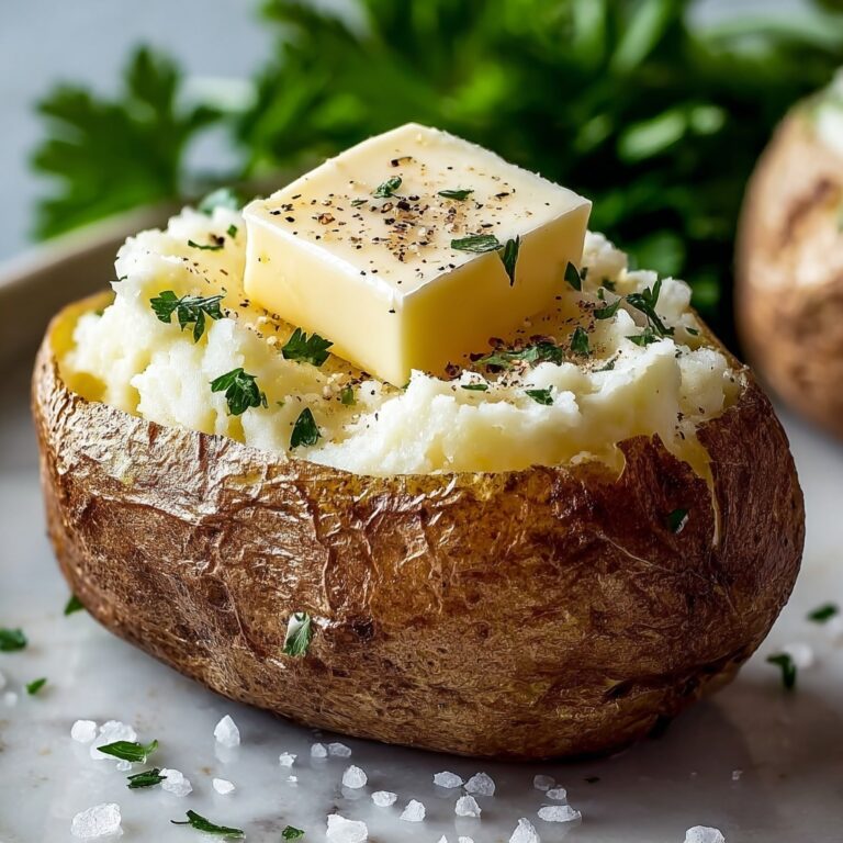 Crispy Baked Potato with Cheese, Bacon, and Scallions Recipe