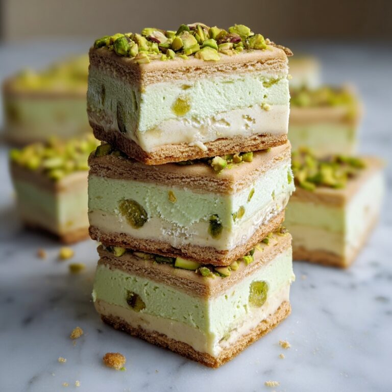 Pistachio Blondie Ice Cream Sandwiches Recipe