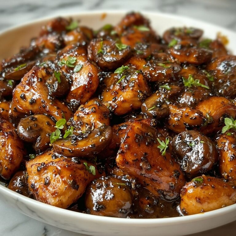 Black Pepper Chicken with Mushrooms Recipe