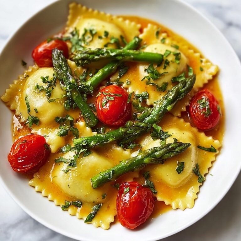 Ravioli with Tomatoes and Asparagus Recipe