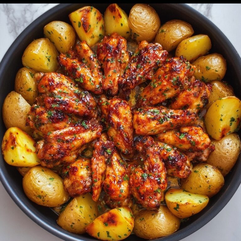 Finger-Lickin’ Good Chicken Wings with Crispy Potatoes Recipe