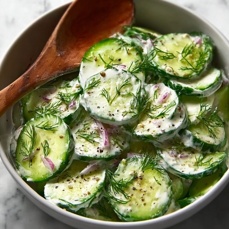 German Creamy Cucumber Salad Recipe