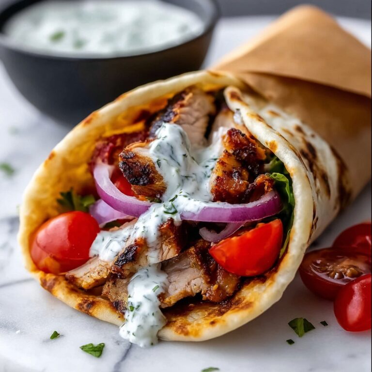 Chicken Gyros with Tzatziki and Fresh Vegetables Recipe